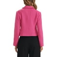 thumbnail image 3 of INSPIRE CHIC Women's Notch Lapel Jacket Office Long Sleeve Casual Blazer Jackets S Hot Pink, 3 of 6