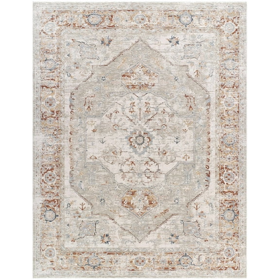 Boutique Rugs Armoni Traditional Area Rug - Cream, Beige, Mustard - 6'7" x 9'6"