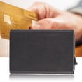 thumbnail image 4 of Estuche para tarjetas con bloqueo RFID, billetera automática de aleación de aluminio, billetera automática, billetera con cepillo de seguridad RFID, rendimiento lleno de energía, 4 of 9
