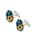 thumbnail image 2 of Sunflower Stylish Mens Stainless Steel Cuff Links for Dress Shirts - Formal Occasions, 2 of 6
