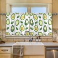 thumbnail image 2 of Yayeee Kitchen Curtains Tier Set of 2 Light Filtering 57"x36" Over Sink Window Panels, Avocado, 2 of 7