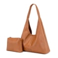thumbnail image 4 of Montana West Hobo Bag Purses for Women Soft Slouchy Shoulder Handbags Tote with Pouch, Light Brown, 4 of 6