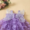 thumbnail image 4 of Robe Tutu en Tulle pour Tout-Petites Filles, Barboteuse, Papillon, Sans Manches, Princesse, Robe de Fête, 4 of 7