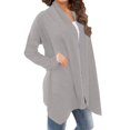 thumbnail image 6 of Jxximdong Cardigans for Women, Lightweight Knit Loose Long Sleeve Sweater Casual Soft Drape Open Front Fall Coats, Women's Bolero Shrugs Gray, 6 of 7