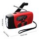 thumbnail image 2 of Cargador del banco del poder 2000mAh con la radio meteorológica portátil de la linterna LED AM/FM/NOAA, 2 of 8