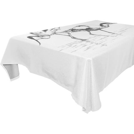 

POPCreation Crane Tablecloth 52x70 inches