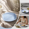 thumbnail image 4 of Oval Shaped Serving Dinner Plate with Inner Groove for Daily Home Meals and Snack Serving, 4 of 5