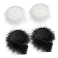 thumbnail image 3 of 4x tela de piel sintética parches de tela Artificial disfraz piel peluda tela de piel peluda para árbol de Navidad sombrero zapatos vacaciones Blanco negro Sunnimix Tela de piel sintética, 3 of 7