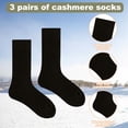 thumbnail image 3 of 3 Pairs Women's Winter wool+dacron Socks,Warm Soft Full Cushion Crew Socks--Double thick needle-Mixed color-style:Style 3;, 3 of 5