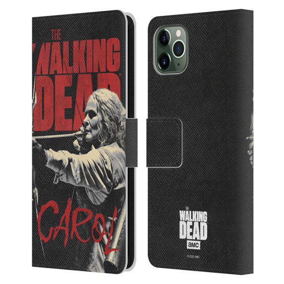 Head Case Designs Officially Licensed AMC The Walking Dead Season 10 Character Portraits Carol Leather Book Wallet Case Cover Compatible with Apple iPhone 11 Pro Max