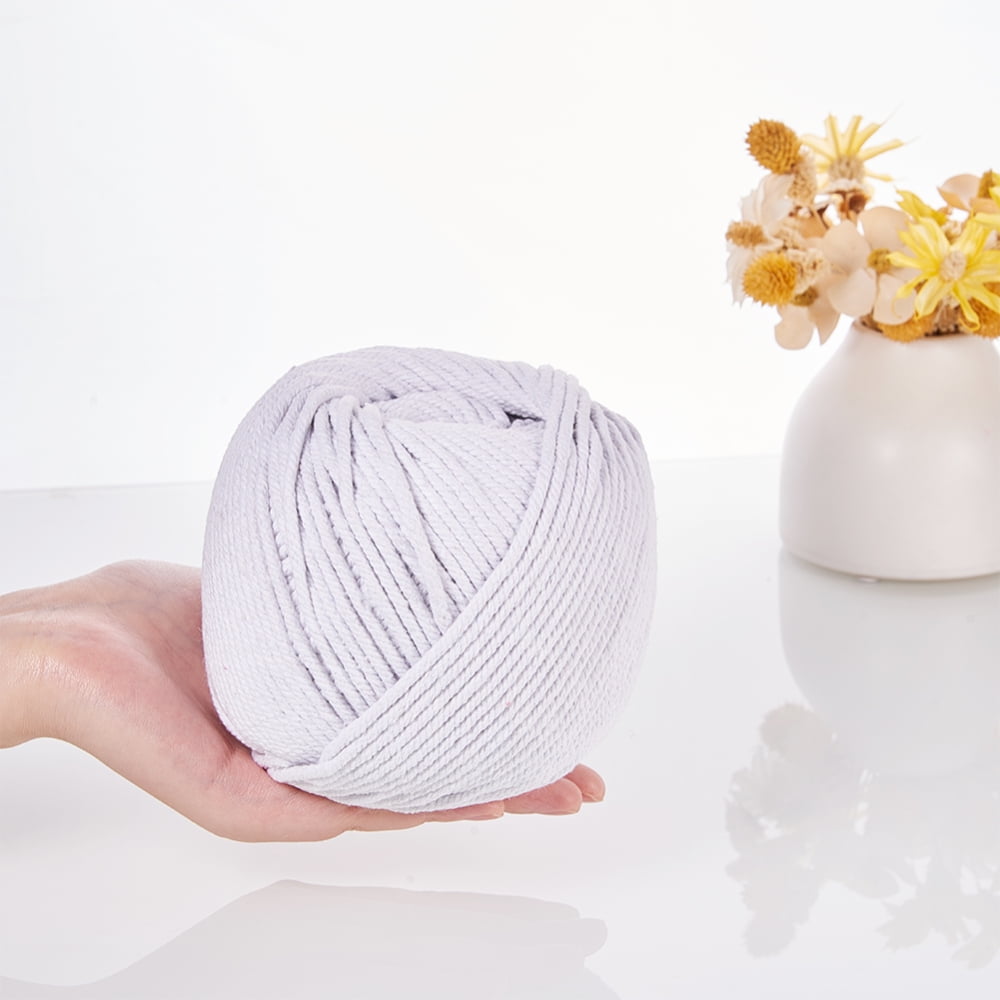 Macrame Cotton Cord Twisted Cotton Rope for Wall Hanging Plant Hangers Crafts and Wedding Decorations Floral White 3mm about 218.72 yards(200m)/roll