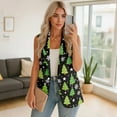 thumbnail image 4 of Uorisanigo Christmas Tree Snowflake Womens Vest Waistcoat Size 3XL Sleeveless Women's Suit Vest with Pockets V Neck Button Down Waistcoat Vests Elegant, 4 of 7