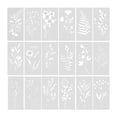 thumbnail image 1 of Juego de 18 plantillas de pintura de flores, plantillas botánicas, patrones huecos creativos para decoración de pared, álbumes de recortes y niños., 1 of 10
