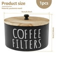 thumbnail image 3 of Coffee Pod Organizer, Coffee Filter Holder, Wooden Coffee Filter Storage Container with Lid, Coffee Filter Dispenser, Coffee Filter Basket for Bar Counter Coffee Bar Decor, 3 of 12