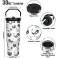 thumbnail image 3 of 30 oz Chicken Tumbler With Handle and Straw, 30oz Rooster Flip Straw Tumbler Insulated Coffee Travel Mugs Cup Water Bottle Chicken Gifts for Elephant Lovers Women Girls, 3 of 6