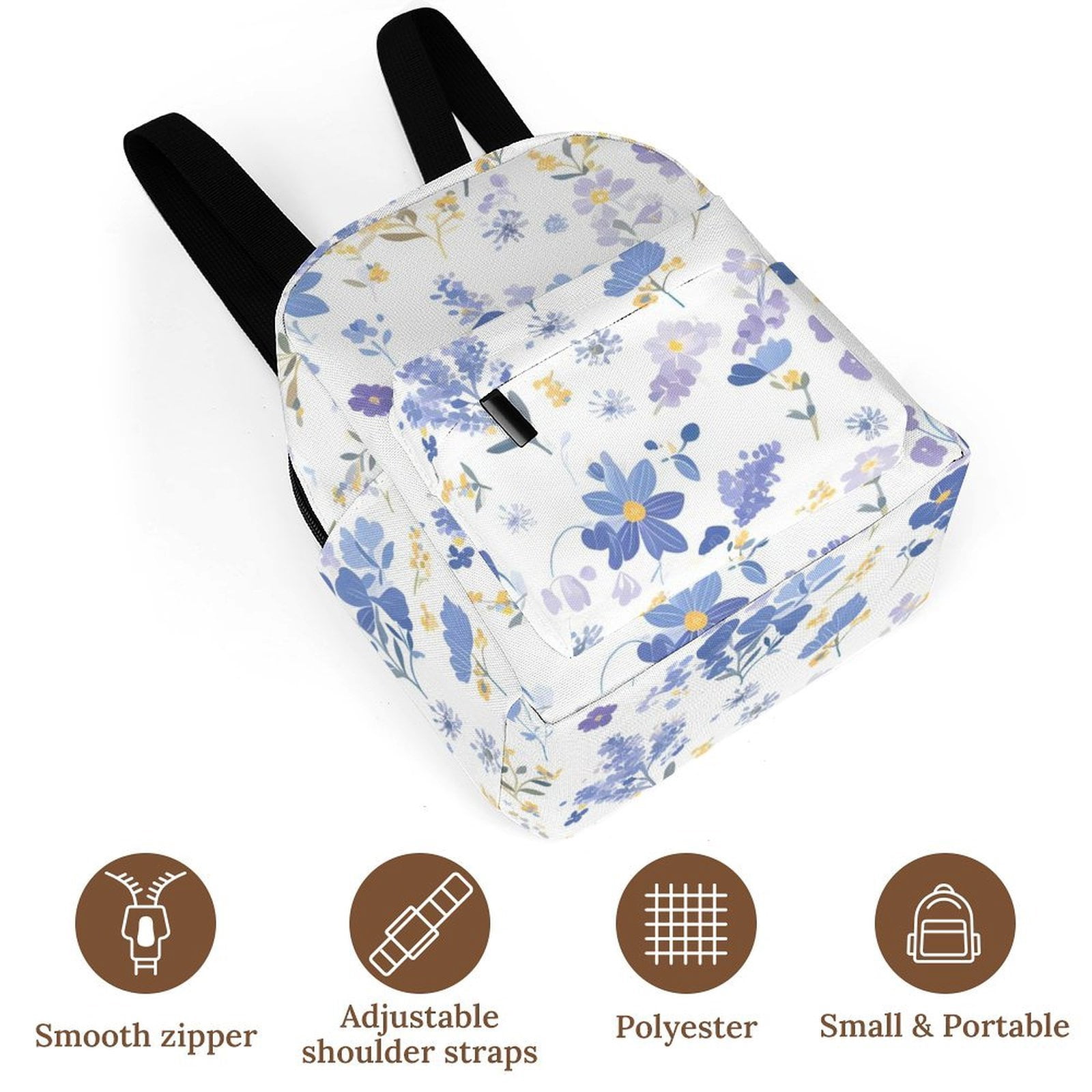 8.1×10in Casual Women'S Backpack With Anti-Contraction And Stretch For Sports Activities Travel Picnics Milk Cow Print Style Lavender_4
