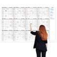 thumbnail image 1 of Calendario de borrado en seco BooQool para pared anual, 37 x 57,9 cm, con pegatinas, 1 of 7