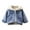 White, variant on BFHHYA Kids Girls' Fleece-Lined Denim Jacket Button-Down Hooded Warm Jean Jacket Bow-Accented Long Sleeve Coat with Pockets for School Commutes (1-12 Years)