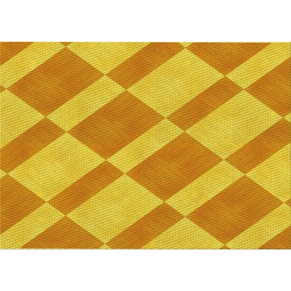 Ahgly Company Indoor Rectangle Patterned Neon Orange Area Rugs, 2' x 5'