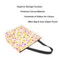 thumbnail image 3 of FORMRS Womens Canvas Tote Bag with Zipper Inner Pocket Shoulder Handbag, Light Pink Stars, 3 of 7
