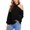 Black, variant on Vedolay Women's Tops Women's Sweaters 2023 Fall Long Sleeve Crew Neck Striped Oversized Casual Pullover Top,Brown XL