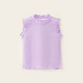 thumbnail image 2 of Annhoo Girls Summer Tank Tops Cotton Crew Neck Sleeveless Lace Shirts Cute Comfy Girls Blouses 1-9 Years, 2 of 8