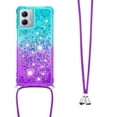 thumbnail image 3 of Funda para Motorola Moto G 5G 2023 Brillantina Líquida Divertida Reluciente y con Cristales en Movimiento Cuerpo Cruzado con Cordón Ajustable, 3 of 5