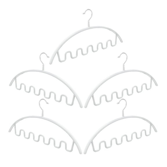 MLINS 5 Pcs Wave Suspender Hanger Coat Clothes Hangers Clothing Tank Top Vest Hanging Rack Miss White