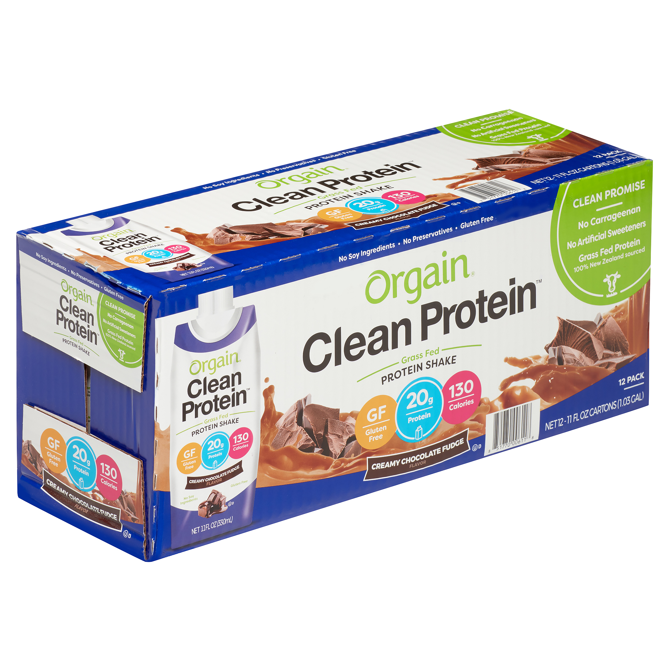 Orgain Organic Protein Shakes Creamy Chocolate Fudge, 11 Fl Oz.