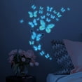 thumbnail image 2 of Glow in The Dark Butterfly Wall Decals，Glowing Luminous Butterfly Wall Stickers Blue Removable self-Adhesive Butterfly Decals for Girls Bedroom Kids Baby Nursery Living Room Decoration, 2 of 9