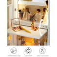 thumbnail image 3 of LUXFURNI Jewelry Armoire with LED Lights Wall/Door Mounted Full Length Mirror with Jewelry Storage White, 3 of 9