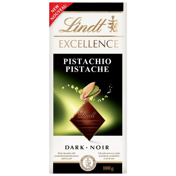 Lindt EXCELLENCE Pistachio Dark Chocolate Bar, 100g, LINDT EXCELLENCE PISTACHIO BAR 100G