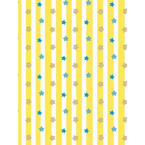Stars and Stripes Removable Vinyl Wallpaper By Fisher-Price - Yellow