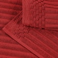 thumbnail image 3 of Superior Soho Ribbed Cotton Absorbent Bath Sheet Set of 2, Burgundy, 3 of 9