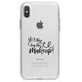 thumbnail image 1 of DistinctInk Clear Shockproof Hybrid Case for iPhone XR (6.1" Screen) - TPU Bumper Acrylic Back Tempered Glass Screen Protector - Life is Short, Buy the Makeup, 1 of 5