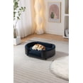thumbnail image 4 of Elevated Dog Bed Pet Sofa with Solid Wood Legs and Bent Soft Backrest, Pet Cat Stool Bed with Cashmere Cushion,for Small Dog Kitten, 4 of 9