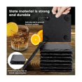 thumbnail image 2 of Posavasos de piedra negra cuadrados de 4 pulgadas, posavasos hechos a mano para barra de bebidas, sin estantes, 12 Uds., 2 of 5