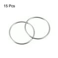 thumbnail image 3 of Uxcell 60mm(2.36") Outer Dia. 3mm Thickness Welded O Ring 304 Stainless Steel 15 Pack, 3 of 5