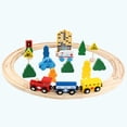 thumbnail image 3 of Juego De Vías De Ferrocarril De Madera, Juguete De Vía De Tren En Miniatura De Madera, Regalo Normal 26 Piezas SM SunniMix Juguetes de vías de tren, 3 of 8
