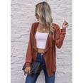 thumbnail image 2 of Solid Color Open Front Long Sleeve Spring Shawl Jacket for Women, 2 of 3