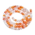thumbnail image 3 of Opaque Glass Beads Strands Imitation Jade Glass Faceted Rondelle Dark Orange 3x2mm Hole: 0.8mm about 115~125pcs/strand 34~35cm, 3 of 3