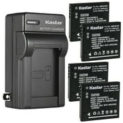 Kastar 4Pack Battery and AC Wall Charger Replacement for Panasonic Lumix DMC-FS28, Lumix DMC-FS35, Lumix DMC-FS37, Lumix DMC-FS40, Lumix DMC-FS45, Lumix DMC-FT20, Lumix DMC-FT25, Lumix DMC-FX77 Camera
