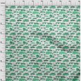 thumbnail image 4 of oneOone Cotton Poplin Sea Green Fabric Truck Sewing Fabric By The Yard Printed Diy Clothing Sewing Supplies 56 Inch Wide, 4 of 5
