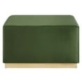 thumbnail image 3 of Accent Chair Ottoman, Green, Velvet, French Living Lounge Cafe Lobby Hospitality Restaurant, Modern Contemporary Boutique HB36581, 3 of 9