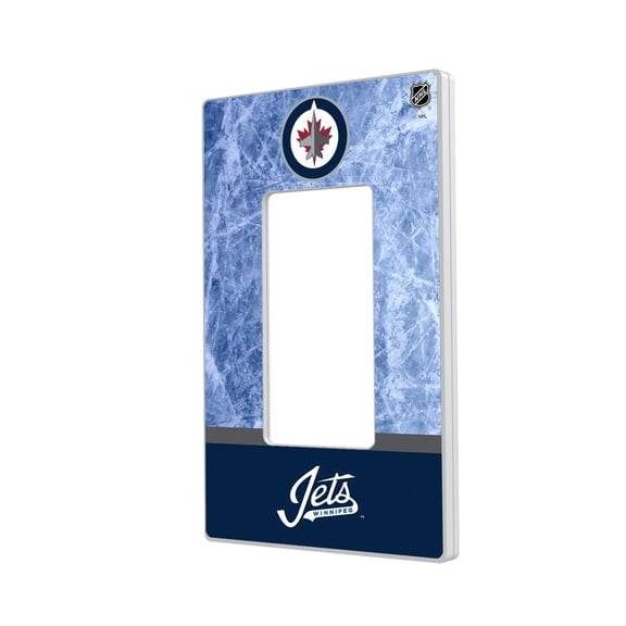 Winnipeg Jets Wordmark Single Rocker Lightswitch Plate