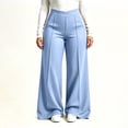 thumbnail image 4 of cocolona Womens Casual Loose Plus Size Yoga Pants Elastic Waist Straight Wide Leg Pants with Pockets, 4 of 5