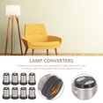 thumbnail image 3 of RUNROTOO 8Pcs LED Light Adapter B15 to E12 Base Converter Easy Installation Black Lamp Converter, 3 of 8