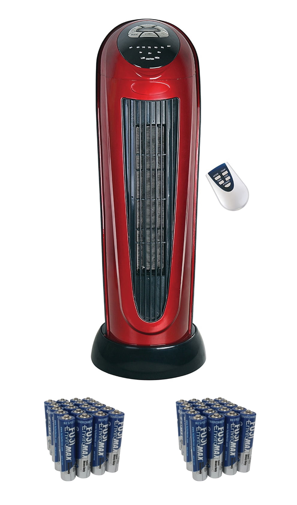 Optimus H7328 22" Oscillating Tower Heater With Digital Readout & Fiji