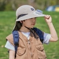 thumbnail image 6 of ZACPNCV Kids Sun Hats for Boys Girls UV Protection Baseball Cap Hats for Kids with Neck Flap Wide Brim Beige Free Size, 6 of 9