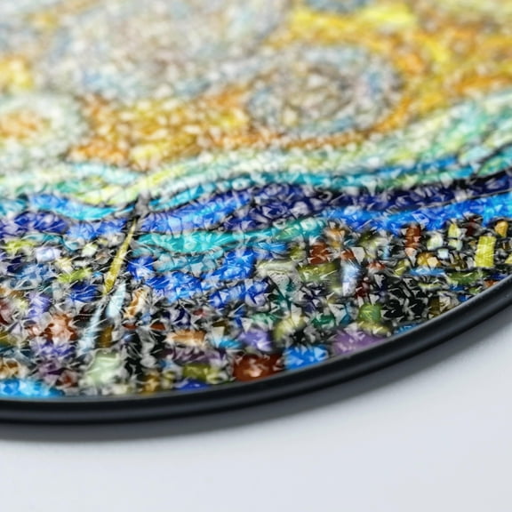 Starry Night Stained Glass Suncatcher Sun Catcher Art Gift for Home Decor